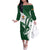 Zimbabwe Rugby Personalized Grunge Family Matching Off The Shoulder Long Sleeve Dress and Hawaiian Shirt GO Sables - Wonder Print Shop