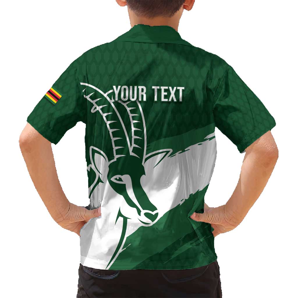 Zimbabwe Rugby Personalized Grunge Family Matching Off Shoulder Short Dress and Hawaiian Shirt GO Sables - Wonder Print Shop