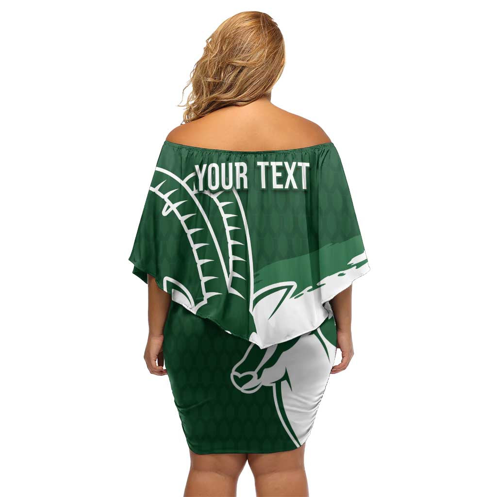 Zimbabwe Rugby Personalized Grunge Family Matching Off Shoulder Short Dress and Hawaiian Shirt GO Sables - Wonder Print Shop