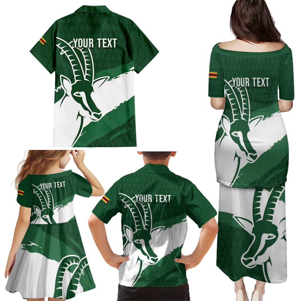 Zimbabwe Rugby Personalized Grunge Family Matching Puletasi and Hawaiian Shirt GO Sables - Wonder Print Shop