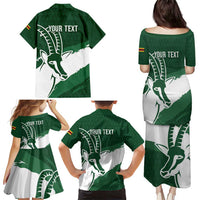 Zimbabwe Rugby Personalized Grunge Family Matching Puletasi and Hawaiian Shirt GO Sables - Wonder Print Shop
