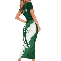 Zimbabwe Rugby Personalized Grunge Family Matching Short Sleeve Bodycon Dress and Hawaiian Shirt GO Sables - Wonder Print Shop