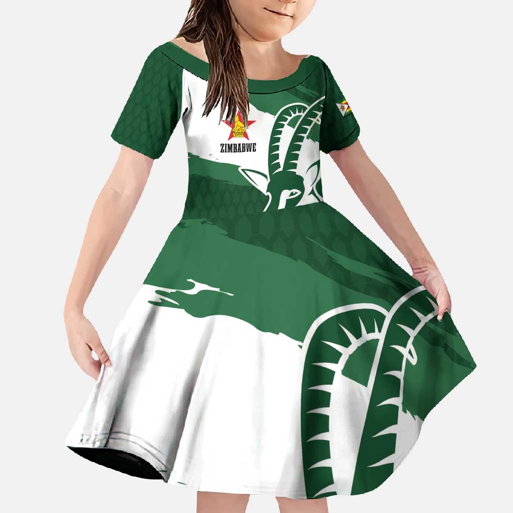 Zimbabwe Rugby Personalized Grunge Family Matching Summer Maxi Dress and Hawaiian Shirt GO Sables - Wonder Print Shop