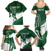 Zimbabwe Rugby Personalized Grunge Family Matching Summer Maxi Dress and Hawaiian Shirt GO Sables - Wonder Print Shop
