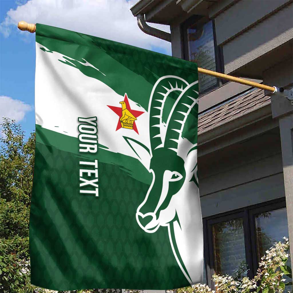 Zimbabwe Rugby Personalized Grunge Garden Flag GO Sables - Wonder Print Shop