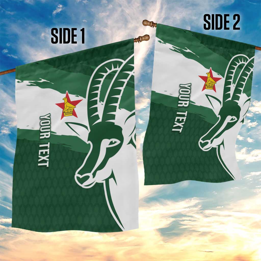 Zimbabwe Rugby Personalized Grunge Garden Flag GO Sables - Wonder Print Shop
