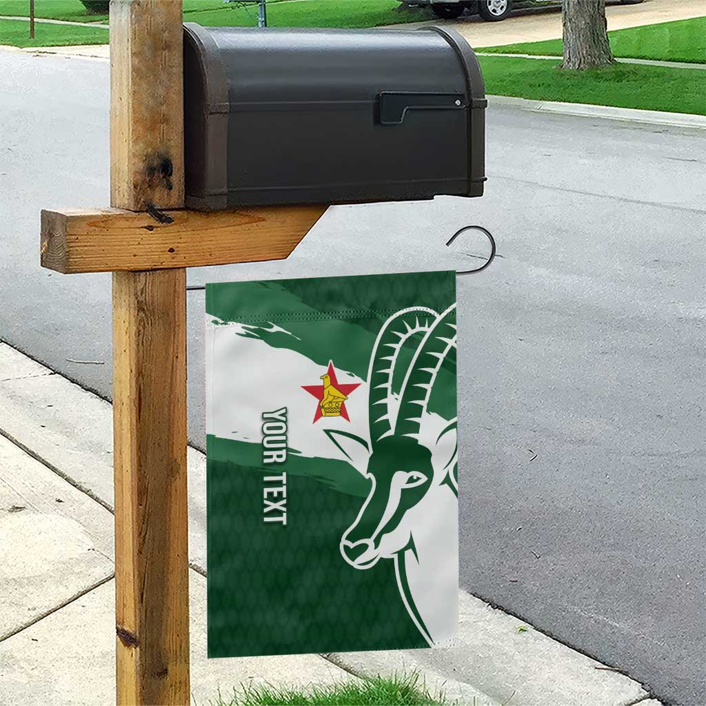 Zimbabwe Rugby Personalized Grunge Garden Flag GO Sables - Wonder Print Shop