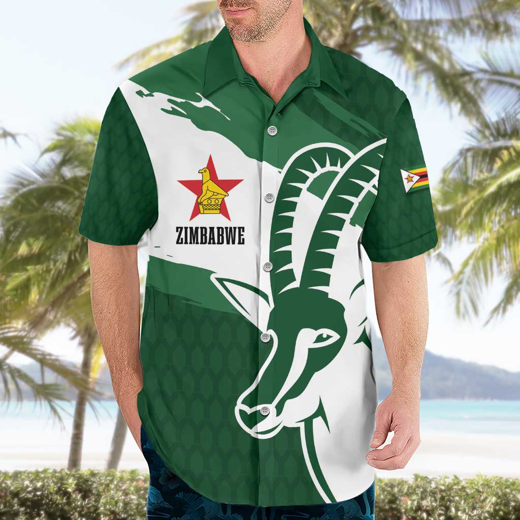 Zimbabwe Rugby Personalized Grunge Hawaiian Shirt GO Sables - Wonder Print Shop