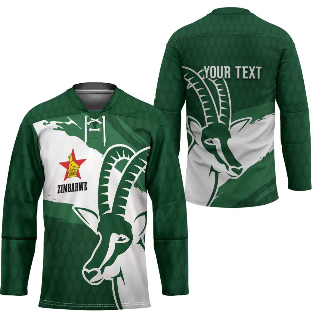 Zimbabwe Rugby Personalized Grunge Hockey Jersey GO Sables - Wonder Print Shop