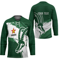 Zimbabwe Rugby Personalized Grunge Hockey Jersey GO Sables - Wonder Print Shop