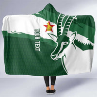 Zimbabwe Rugby Personalized Grunge Hooded Blanket GO Sables - Wonder Print Shop