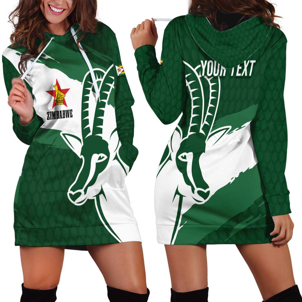 Zimbabwe Rugby Personalized Grunge Hoodie Dress GO Sables - Wonder Print Shop