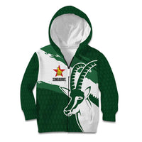 Zimbabwe Rugby Personalized Grunge Kid Hoodie GO Sables - Wonder Print Shop