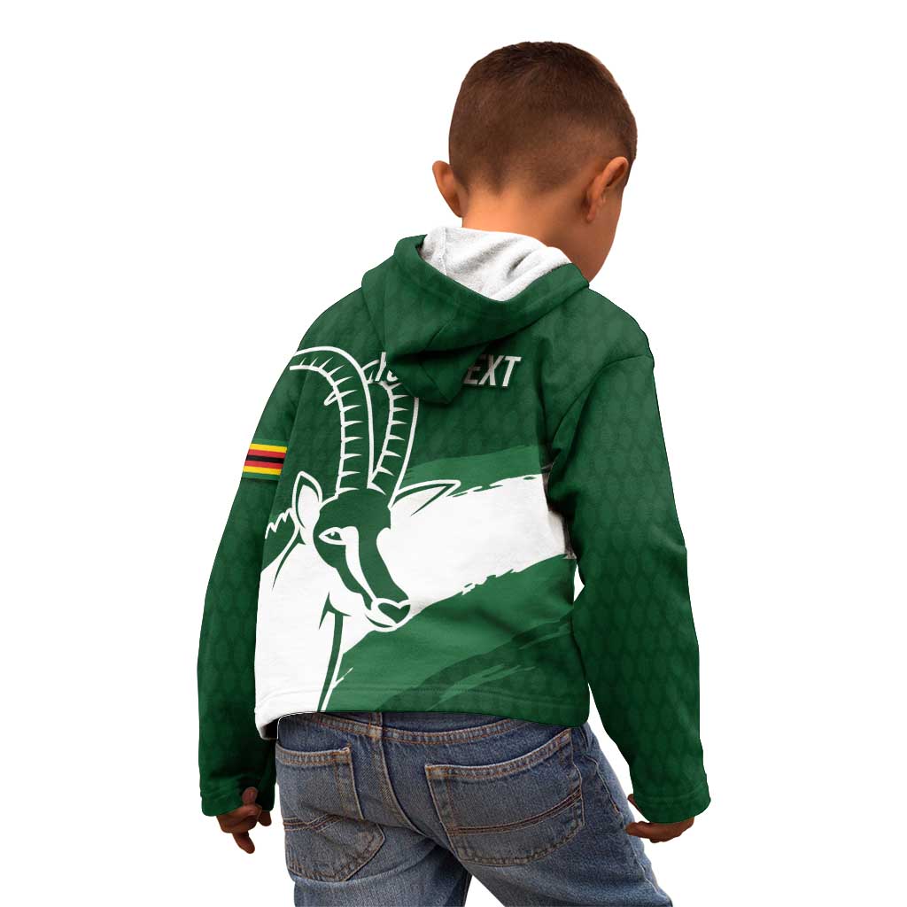 Zimbabwe Rugby Personalized Grunge Kid Hoodie GO Sables - Wonder Print Shop