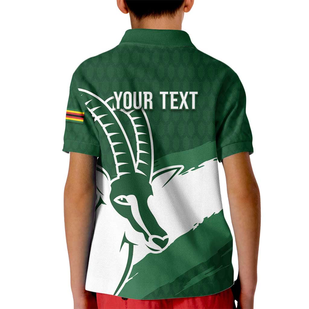 Zimbabwe Rugby Personalized Grunge Kid Polo Shirt GO Sables - Wonder Print Shop