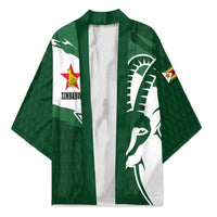 Zimbabwe Rugby Personalized Grunge Kimono GO Sables - Wonder Print Shop