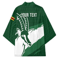 Zimbabwe Rugby Personalized Grunge Kimono GO Sables - Wonder Print Shop