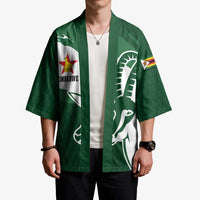 Zimbabwe Rugby Personalized Grunge Kimono GO Sables - Wonder Print Shop