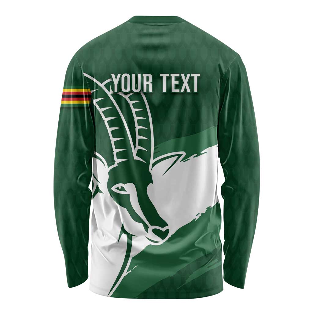 Zimbabwe Rugby Personalized Grunge Long Sleeve Shirt GO Sables - Wonder Print Shop