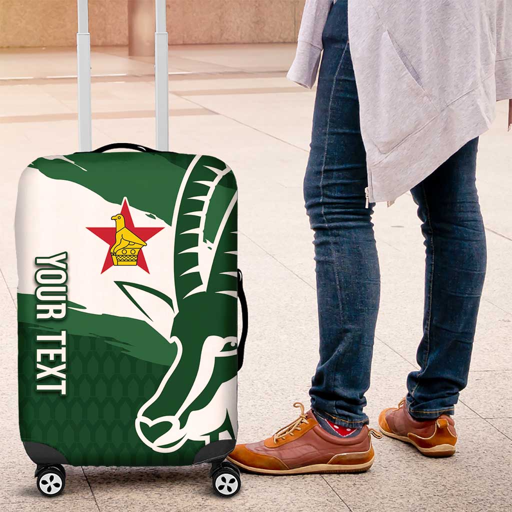 Zimbabwe Rugby Personalized Grunge Luggage Cover GO Sables - Wonder Print Shop