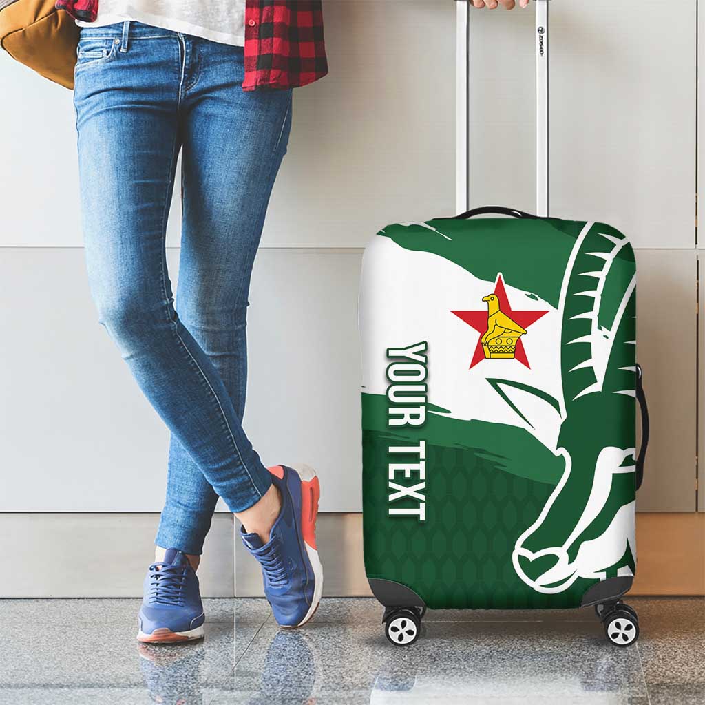 Zimbabwe Rugby Personalized Grunge Luggage Cover GO Sables - Wonder Print Shop