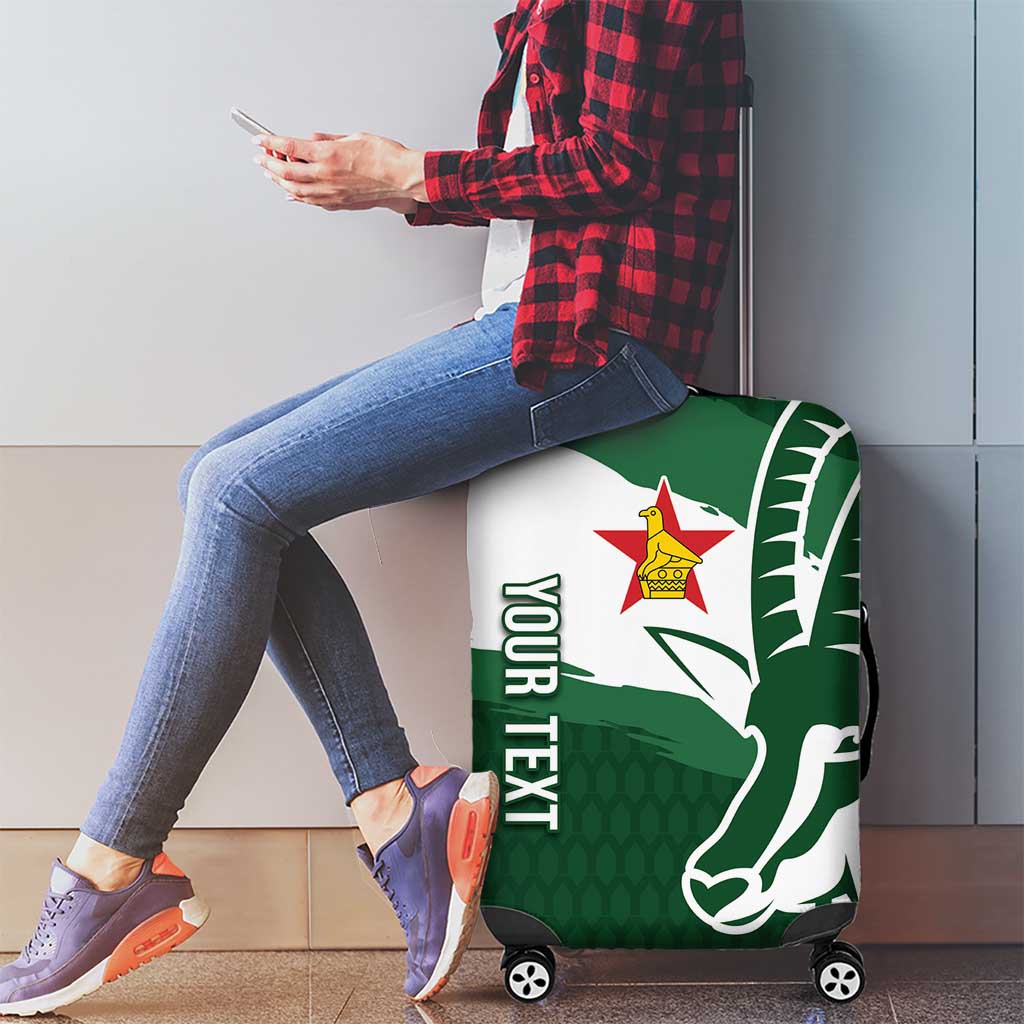 Zimbabwe Rugby Personalized Grunge Luggage Cover GO Sables - Wonder Print Shop
