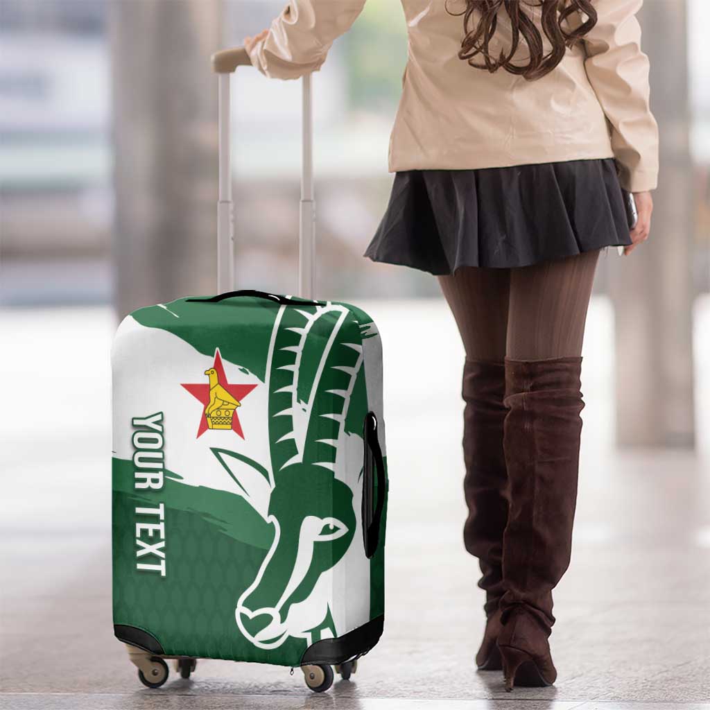 Zimbabwe Rugby Personalized Grunge Luggage Cover GO Sables - Wonder Print Shop