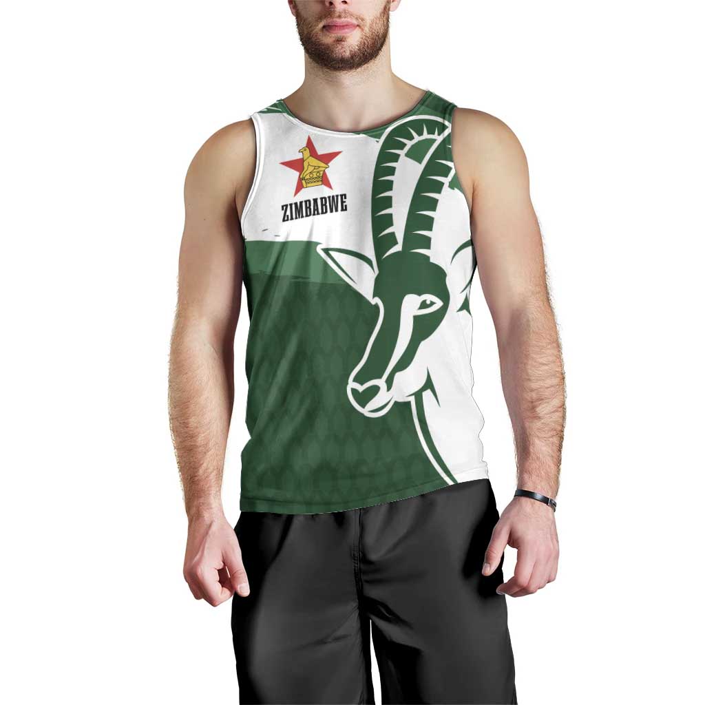 Zimbabwe Rugby Personalized Grunge Men Tank Top GO Sables - Wonder Print Shop