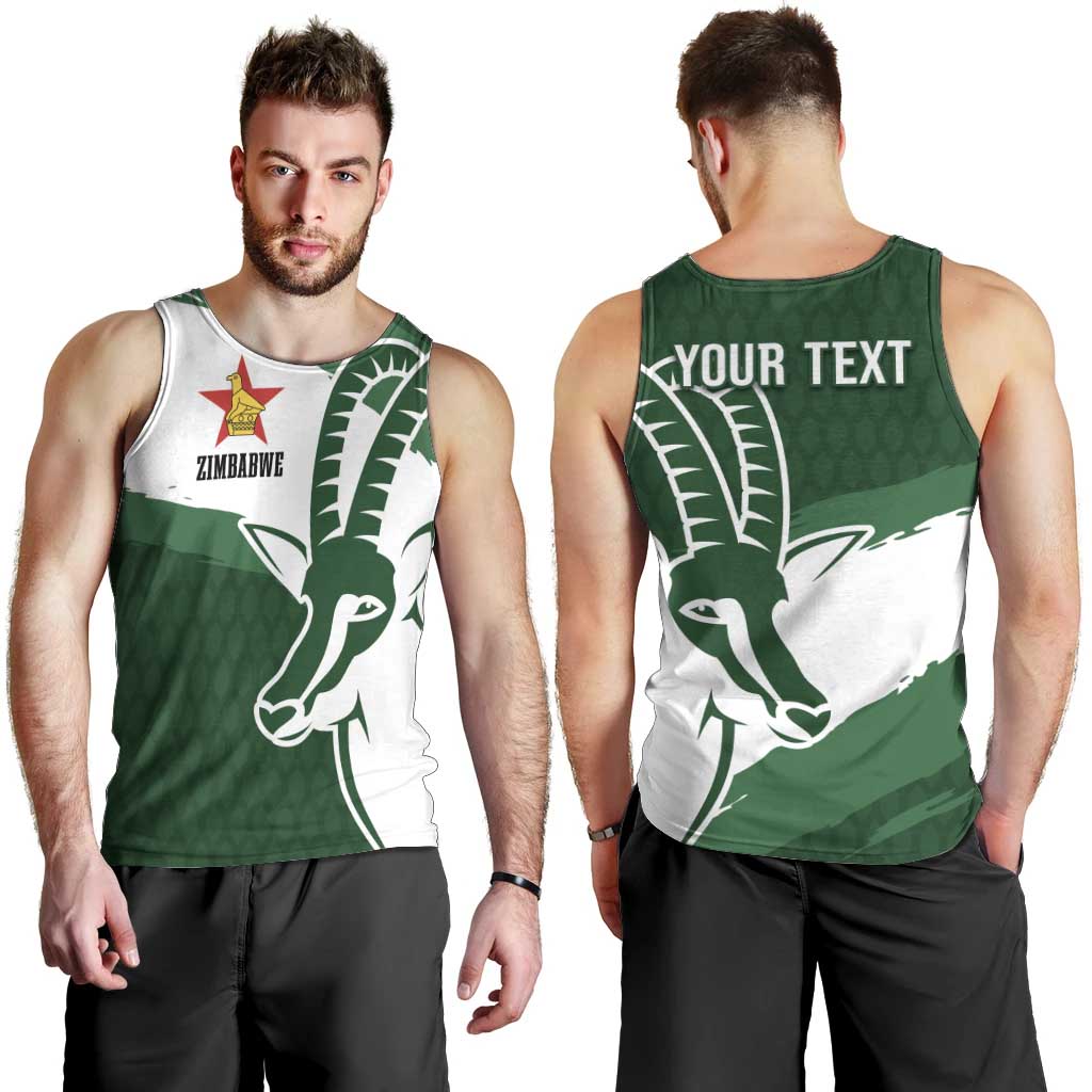 Zimbabwe Rugby Personalized Grunge Men Tank Top GO Sables - Wonder Print Shop