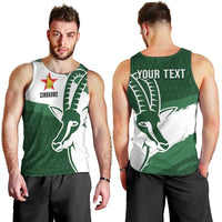Zimbabwe Rugby Personalized Grunge Men Tank Top GO Sables - Wonder Print Shop