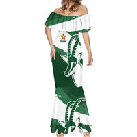 Zimbabwe Rugby Personalized Grunge Mermaid Dress GO Sables - Wonder Print Shop