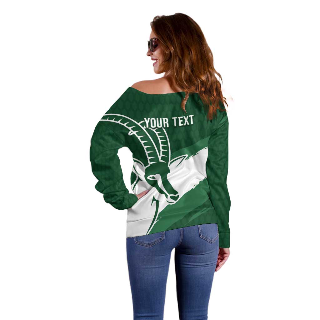 Zimbabwe Rugby Personalized Grunge Off Shoulder Sweater GO Sables - Wonder Print Shop