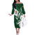 Zimbabwe Rugby Personalized Grunge Off The Shoulder Long Sleeve Dress GO Sables - Wonder Print Shop