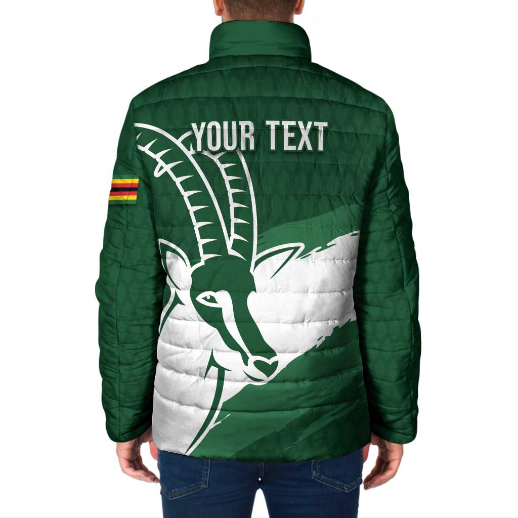 Zimbabwe Rugby Personalized Grunge Padded Jacket GO Sables - Wonder Print Shop