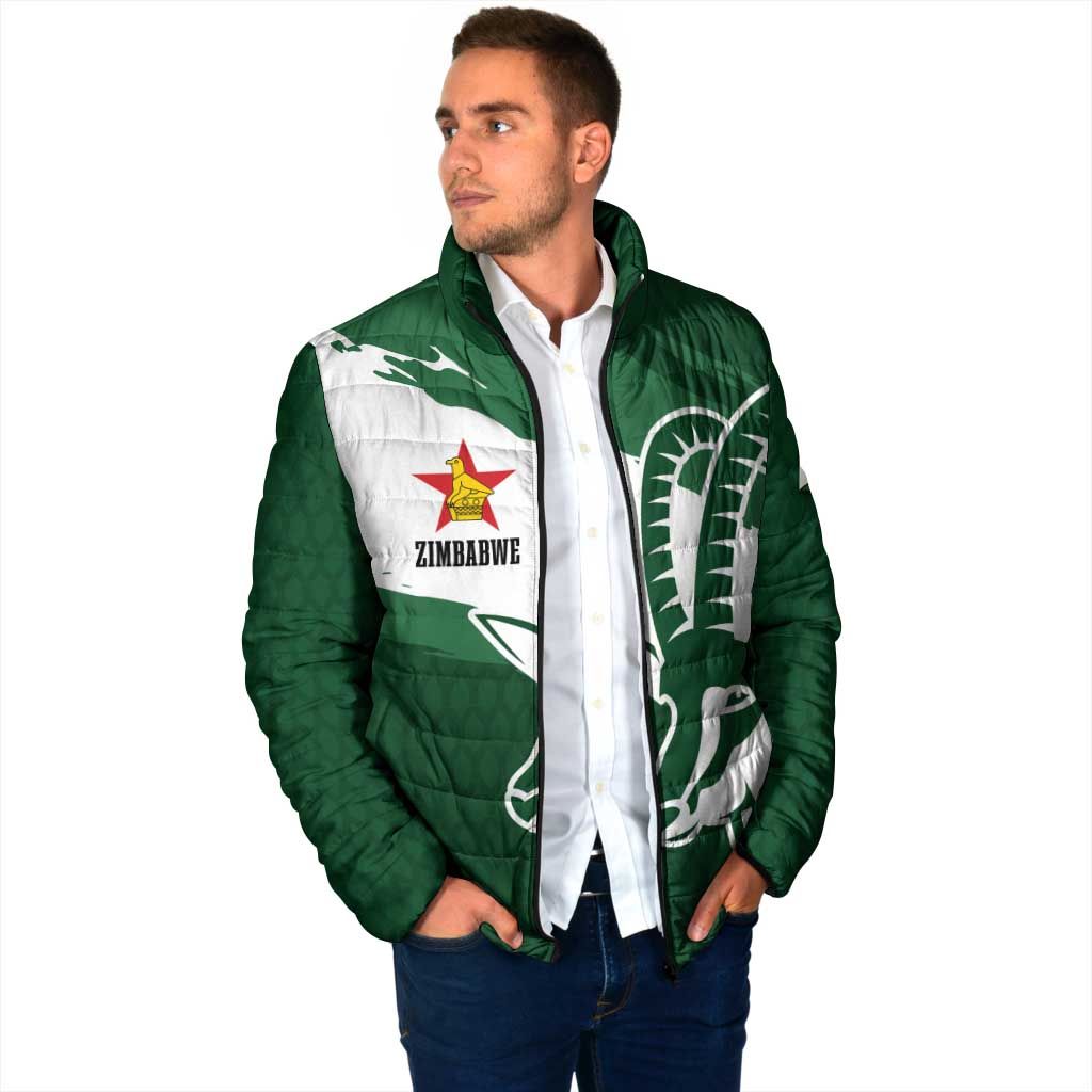 Zimbabwe Rugby Personalized Grunge Padded Jacket GO Sables - Wonder Print Shop