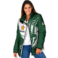 Zimbabwe Rugby Personalized Grunge Padded Jacket GO Sables - Wonder Print Shop