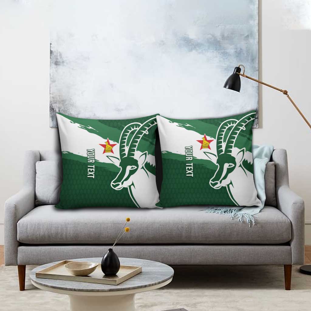Zimbabwe Rugby Personalized Grunge Pillow Cover GO Sables - Wonder Print Shop
