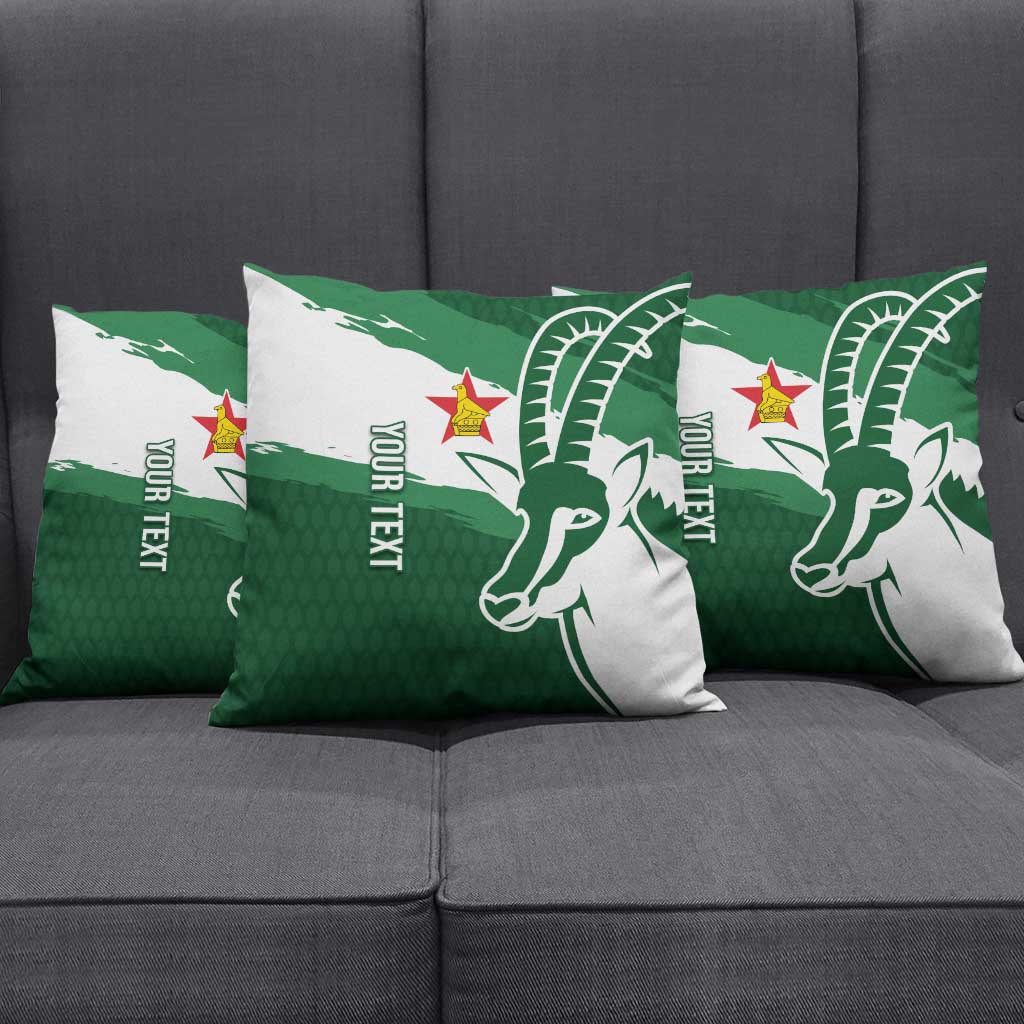Zimbabwe Rugby Personalized Grunge Pillow Cover GO Sables - Wonder Print Shop