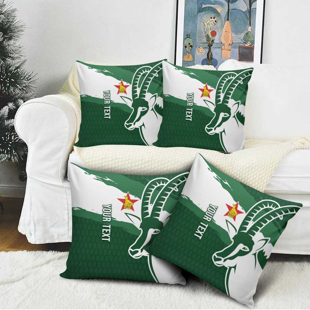 Zimbabwe Rugby Personalized Grunge Pillow Cover GO Sables - Wonder Print Shop