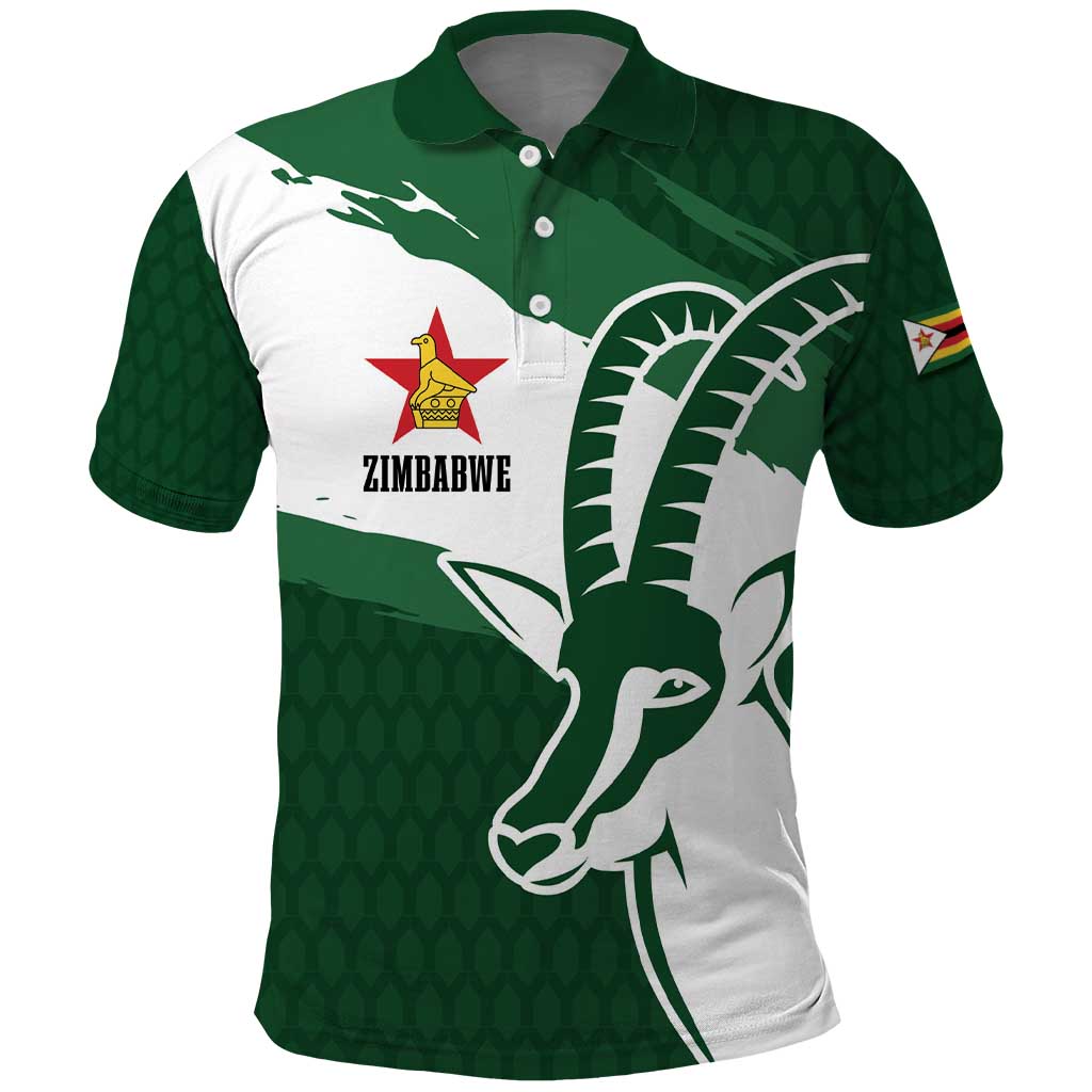Zimbabwe Rugby Personalized Grunge Polo Shirt GO Sables - Wonder Print Shop