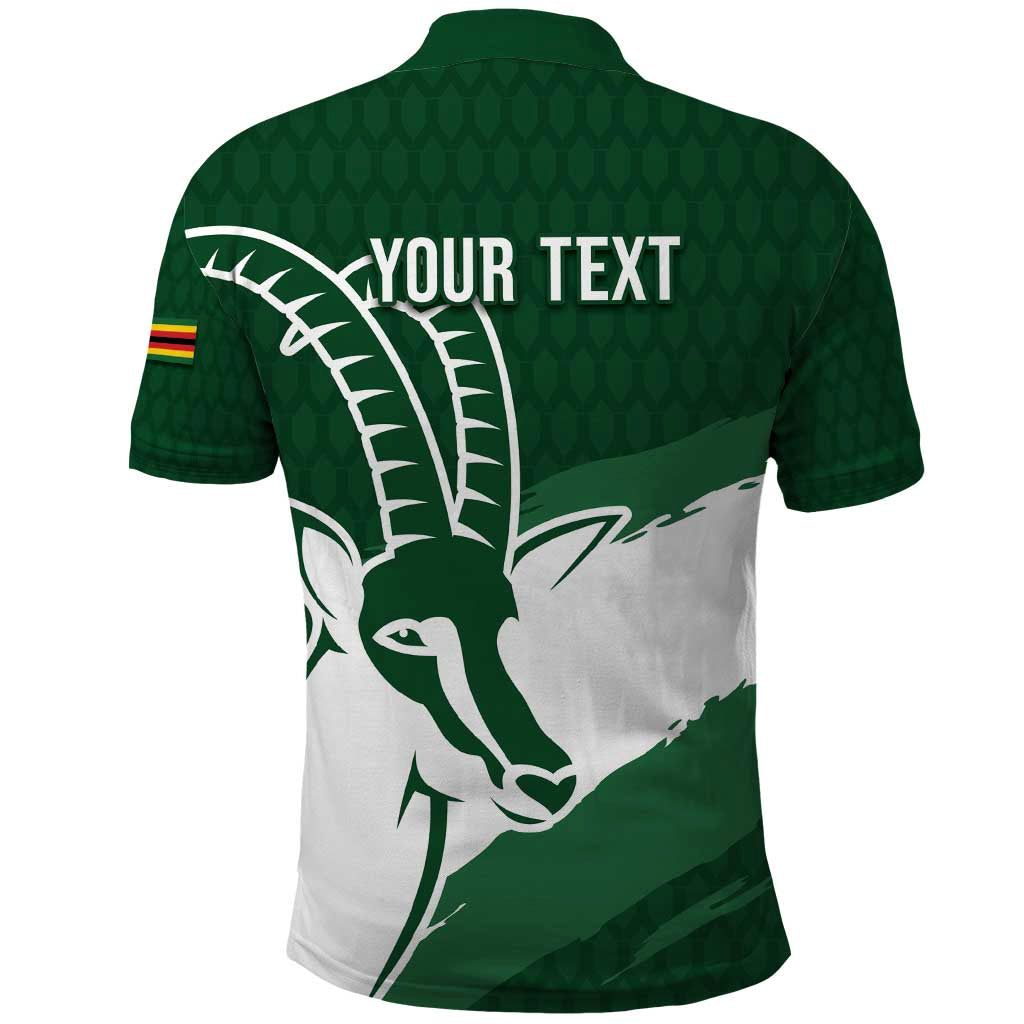 Zimbabwe Rugby Personalized Grunge Polo Shirt GO Sables - Wonder Print Shop