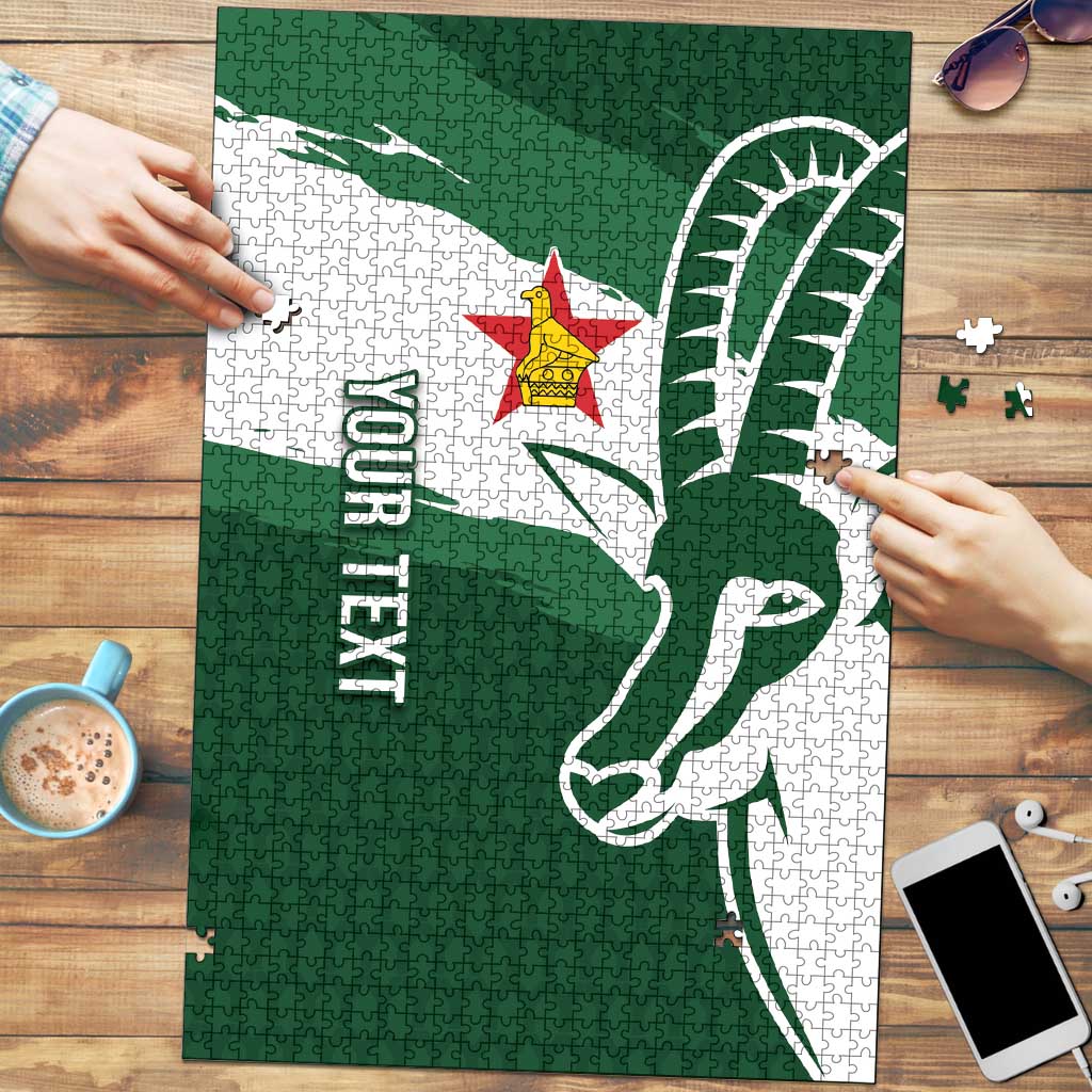 Zimbabwe Rugby Personalized Grunge Puzzle GO Sables - Wonder Print Shop