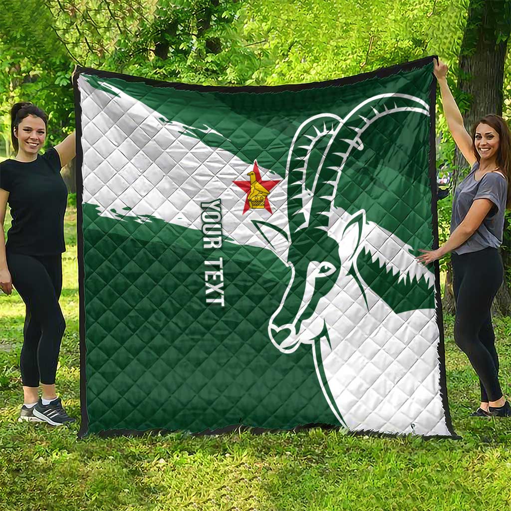 Zimbabwe Rugby Personalized Grunge Quilt GO Sables - Wonder Print Shop