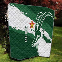 Zimbabwe Rugby Personalized Grunge Quilt GO Sables - Wonder Print Shop