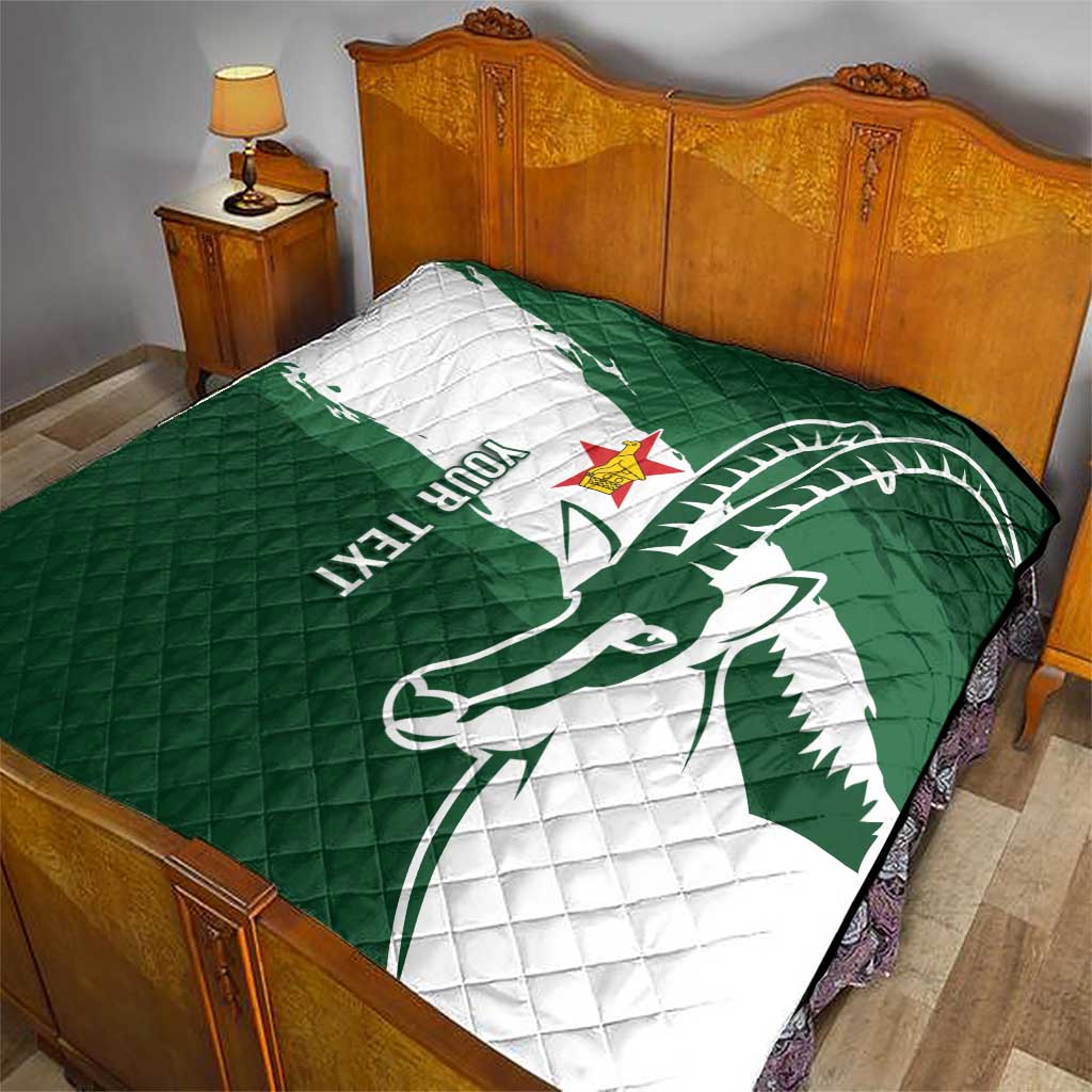 Zimbabwe Rugby Personalized Grunge Quilt GO Sables - Wonder Print Shop