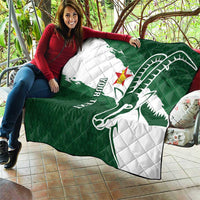 Zimbabwe Rugby Personalized Grunge Quilt GO Sables - Wonder Print Shop