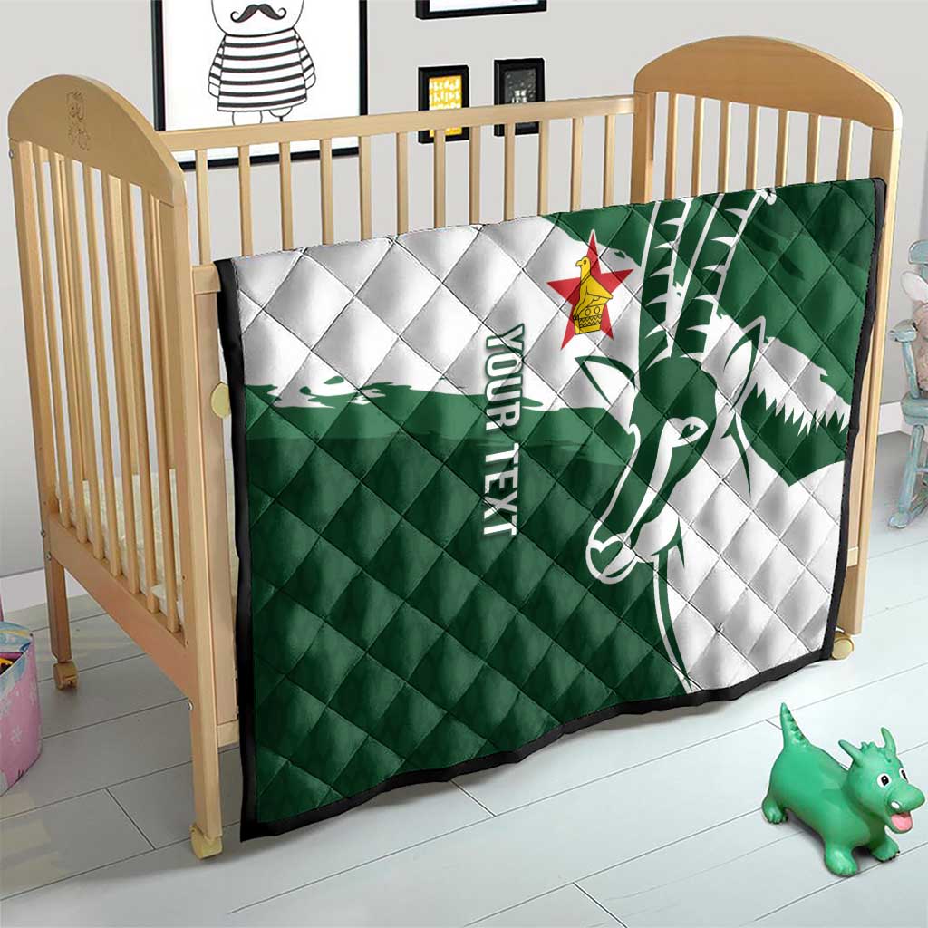 Zimbabwe Rugby Personalized Grunge Quilt GO Sables - Wonder Print Shop
