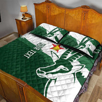 Zimbabwe Rugby Personalized Grunge Quilt Bed Set GO Sables - Wonder Print Shop