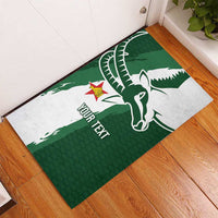Zimbabwe Rugby Personalized Grunge Rubber Doormat GO Sables - Wonder Print Shop