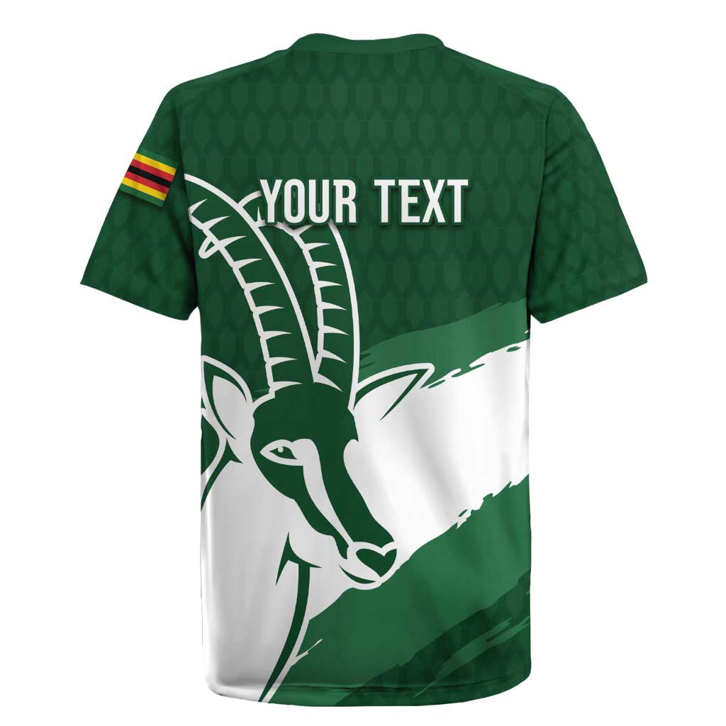 Zimbabwe Rugby Personalized Grunge Rugby Jersey GO Sables - Wonder Print Shop